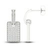Thumbnail Image 2 of Previously Owned Men's Lab-Grown Diamond Drop Earrings 3/4 ct tw Round 14K White Gold