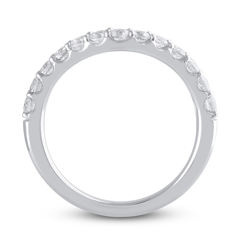 Main Image 2 of Previously Owned Lab-Grown Diamond Wedding Band 5/8 ct tw Round 14K White Gold