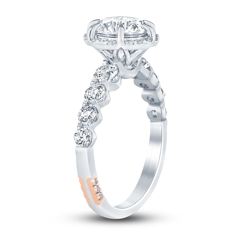 Main Image 2 of Previously Owned Pnina Tornai Lab-Created Diamond Engagement Ring 2-7/8 ct tw Round 14K White Gold