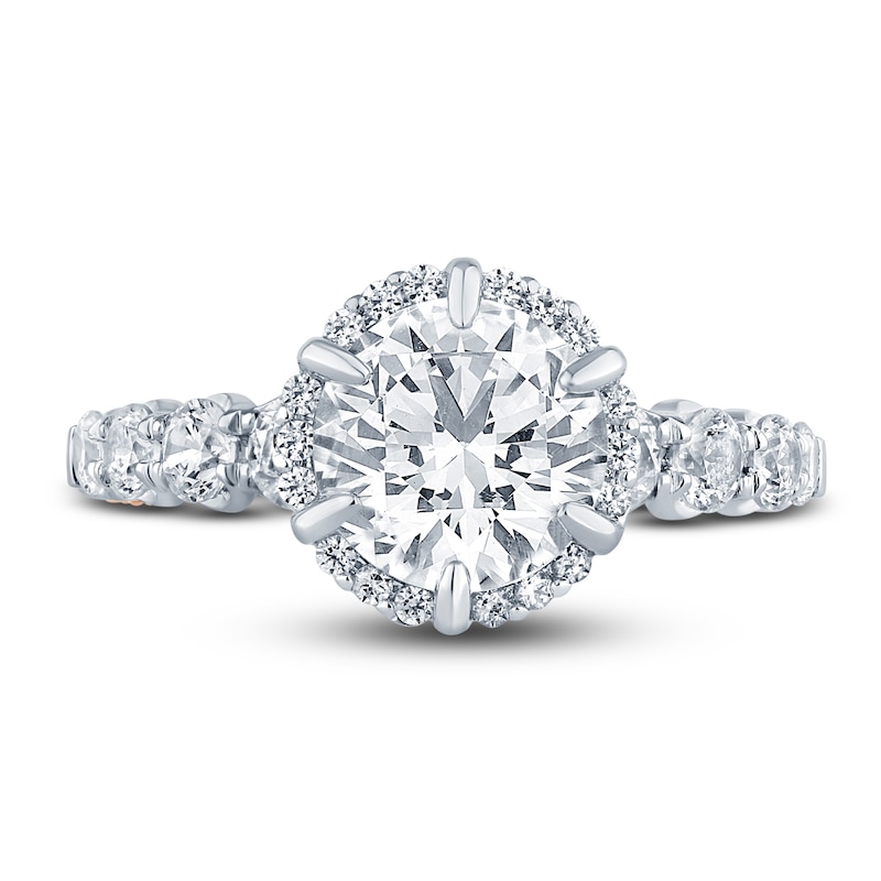 Main Image 3 of Previously Owned Pnina Tornai Lab-Created Diamond Engagement Ring 2-7/8 ct tw Round 14K White Gold