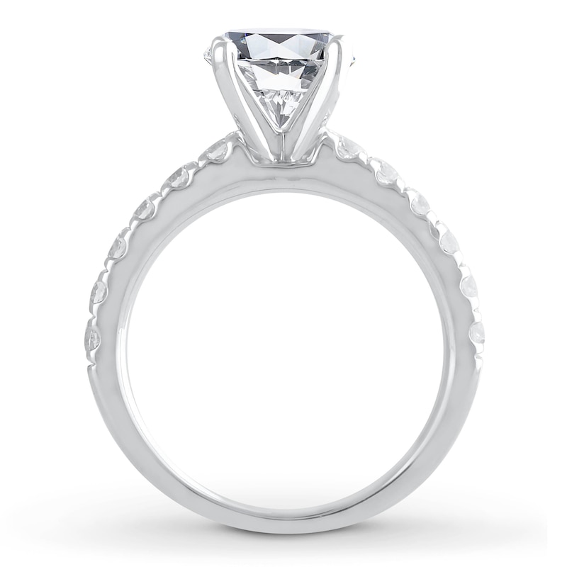 Main Image 2 of Previously Owned Lab-Grown Diamond Engagement Ring Setting 3/4 ct tw Round 14K White Gold