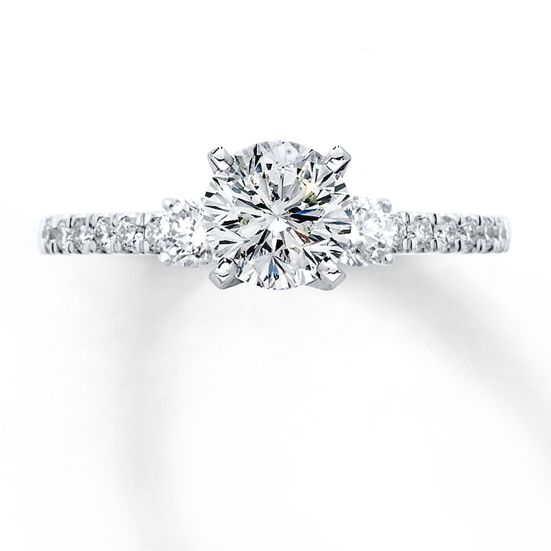 Main Image 3 of Previously Owned Diamond Ring Setting 1/3 carat tw Round 14K White Gold