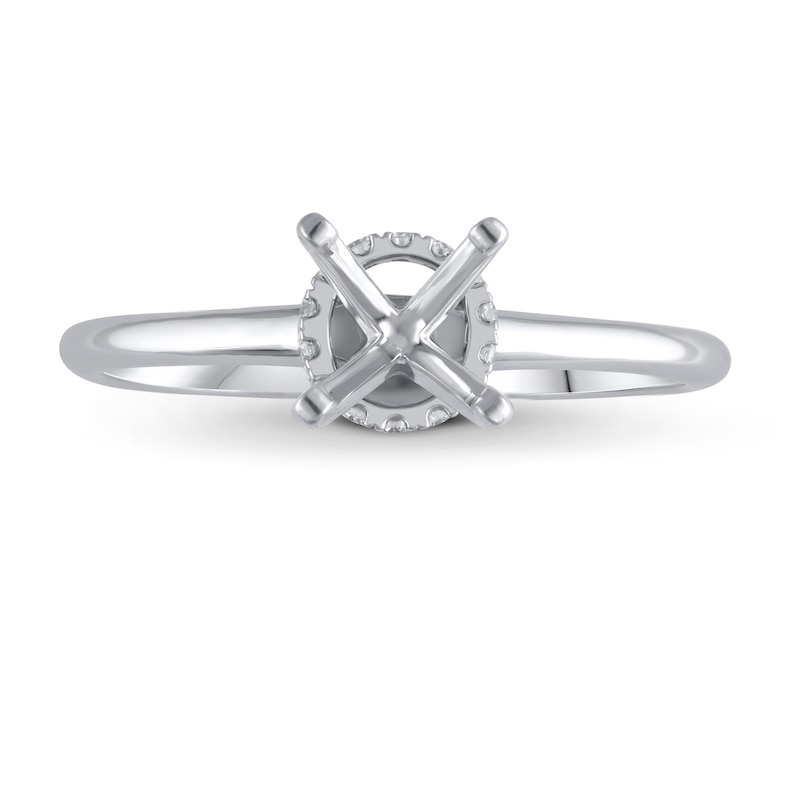 Main Image 1 of Previously Owned Diamond Engagement Ring Setting 1/15 ct tw Round 14K White Gold