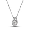 Thumbnail Image 2 of Previously Owned THE LEO First Light Diamond Necklace 1/2 ct tw Round 14K White Gold