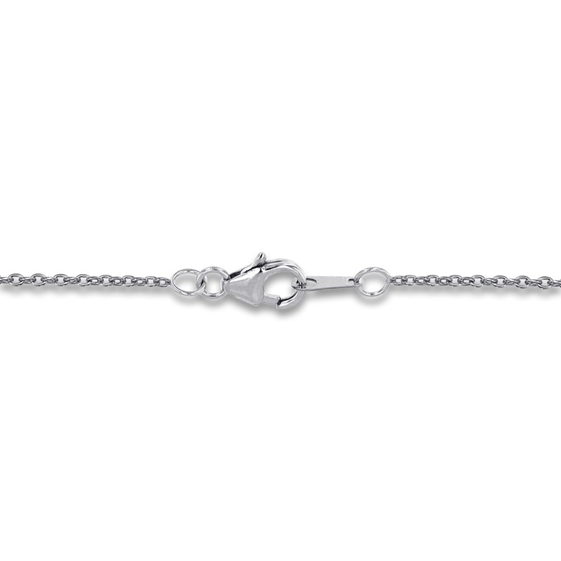 Main Image 4 of Previously Owned THE LEO First Light Diamond Necklace 1/2 ct tw Round 14K White Gold