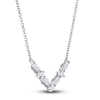 Thumbnail Image 2 of Previously Owned Vera Wang WISH Diamond Necklace 3/8 ct tw Round/Marquise 10K White Gold