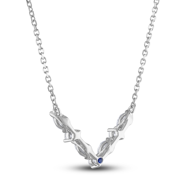 Main Image 3 of Previously Owned Vera Wang WISH Diamond Necklace 3/8 ct tw Round/Marquise 10K White Gold