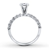 Thumbnail Image 3 of Previously Owned Diamond Ring Setting 1/3 ct tw Round-cut 14K White Gold