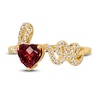 Thumbnail Image 2 of Previously Owned Le Vian Natural Garnet Heart Ring 1/4 ct tw Diamonds 14K Honey Gold