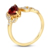 Thumbnail Image 3 of Previously Owned Le Vian Natural Garnet Heart Ring 1/4 ct tw Diamonds 14K Honey Gold