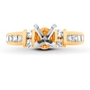 Thumbnail Image 1 of Previously Owned Diamond Engagement Ring Setting 3/4 ct tw Princess/Round 18K Yellow Gold