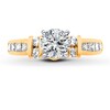 Thumbnail Image 3 of Previously Owned Diamond Engagement Ring Setting 3/4 ct tw Princess/Round 18K Yellow Gold