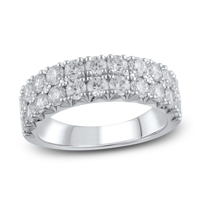 Main Image 1 of Previously Owned Lab-Grown Diamond Anniversary Band 2 ct tw Round 14K White Gold
