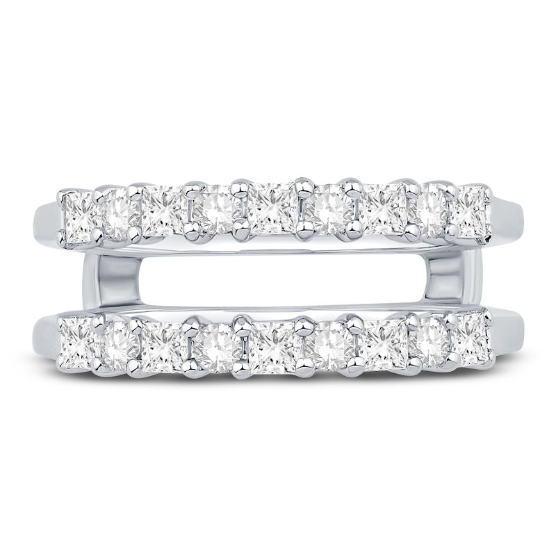 Main Image 3 of Previously Owned Diamond Enhancer Ring 1 ct tw Princess/Round 14K White Gold