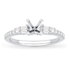 Thumbnail Image 1 of Previously Owned Diamond Ring Setting 1/3 ct tw Round/Baguette 14K White Gold