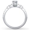 Thumbnail Image 2 of Previously Owned Diamond Ring Setting 1/3 ct tw Round/Baguette 14K White Gold