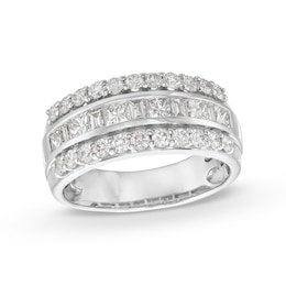 Previously Owned Kallati Diamond Ring 1-1/2 ct tw Round/Princess/Baguette 14K White Gold