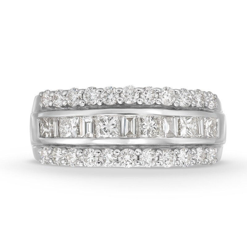 Main Image 4 of Previously Owned Kallati Diamond Ring 1-1/2 ct tw Round/Princess/Baguette 14K White Gold