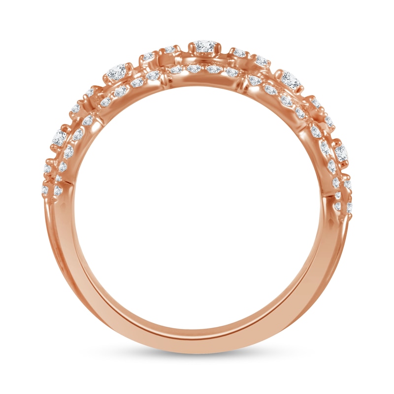 Main Image 3 of Previously Owned Diamond Ring 1/2 ct tw Round 10K Rose Gold