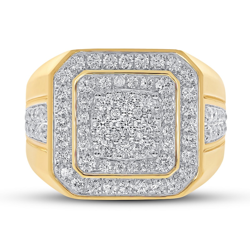 Main Image 3 of Previously Owned Men's Diamond Ring 2 ct tw Round 14K Yellow Gold