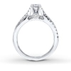 Thumbnail Image 2 of Previously Owned THE LEO Bridal Setting 1/2 ct tw Diamonds 14K White Gold
