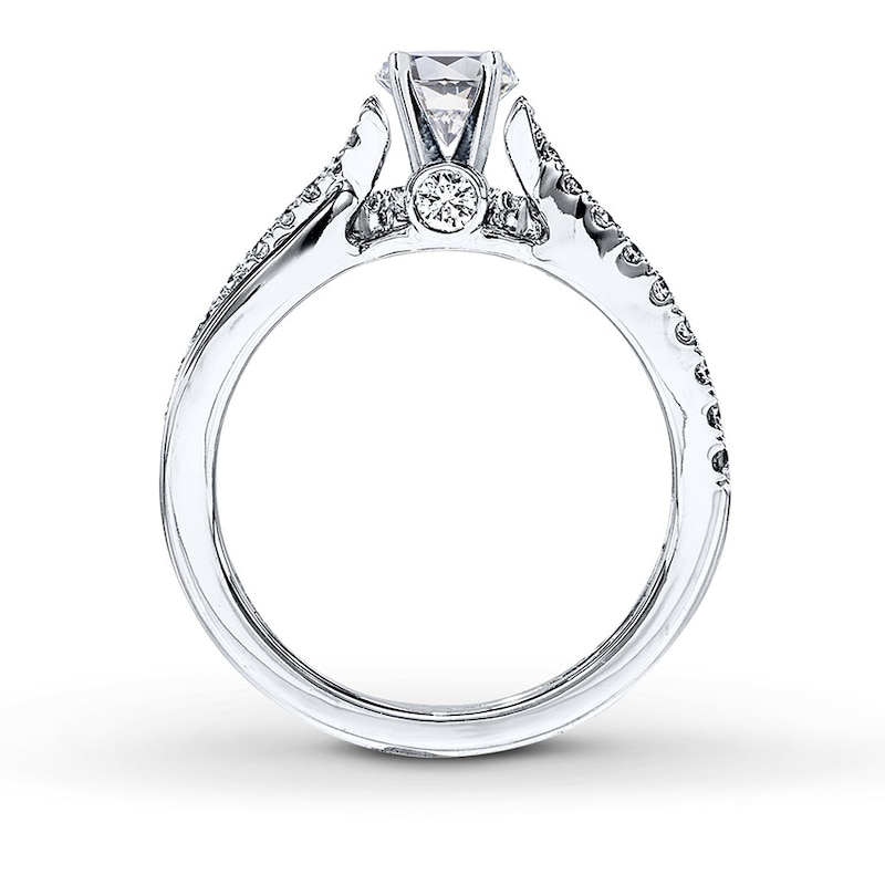 Main Image 2 of Previously Owned THE LEO Bridal Setting 1/2 ct tw Diamonds 14K White Gold