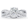 Thumbnail Image 3 of Previously Owned THE LEO Bridal Setting 1/2 ct tw Diamonds 14K White Gold