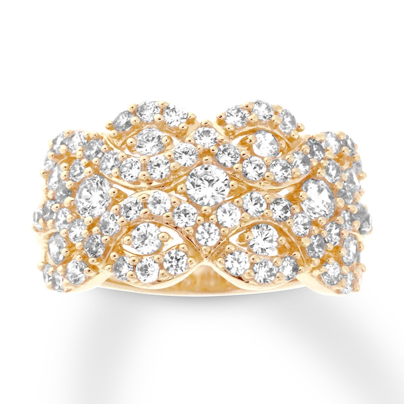 Main Image 1 of Previously Owned Diamond Anniversary Ring 1-1/2 ct tw Round 14K Yellow Gold