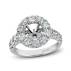 Thumbnail Image 1 of Previously Owned THE LEO First Light Diamond Halo Engagement Ring Setting 1-3/4 ct tw Round 14K White Gold