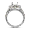 Thumbnail Image 3 of Previously Owned THE LEO First Light Diamond Halo Engagement Ring Setting 1-3/4 ct tw Round 14K White Gold