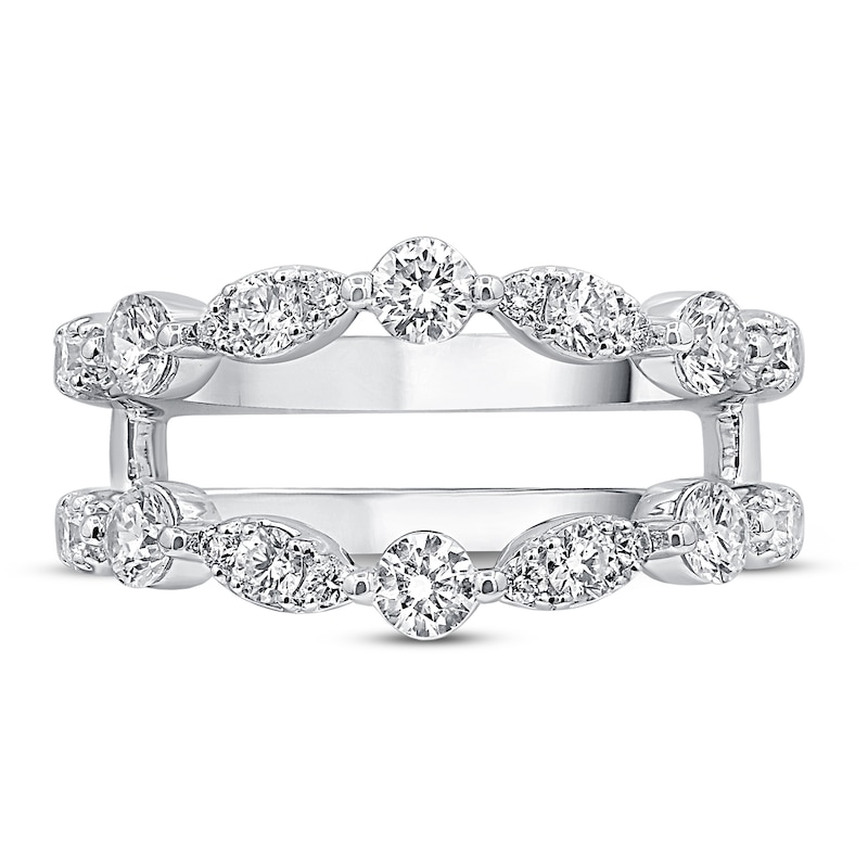 Main Image 3 of Previously Owned Diamond Anniversary Enhancer Band 1 ct tw Round 18K White Gold