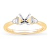 Thumbnail Image 1 of Previously Owned Diamond Engagement Ring Setting 1/5 ct tw Round/Baguette 14K Yellow Gold