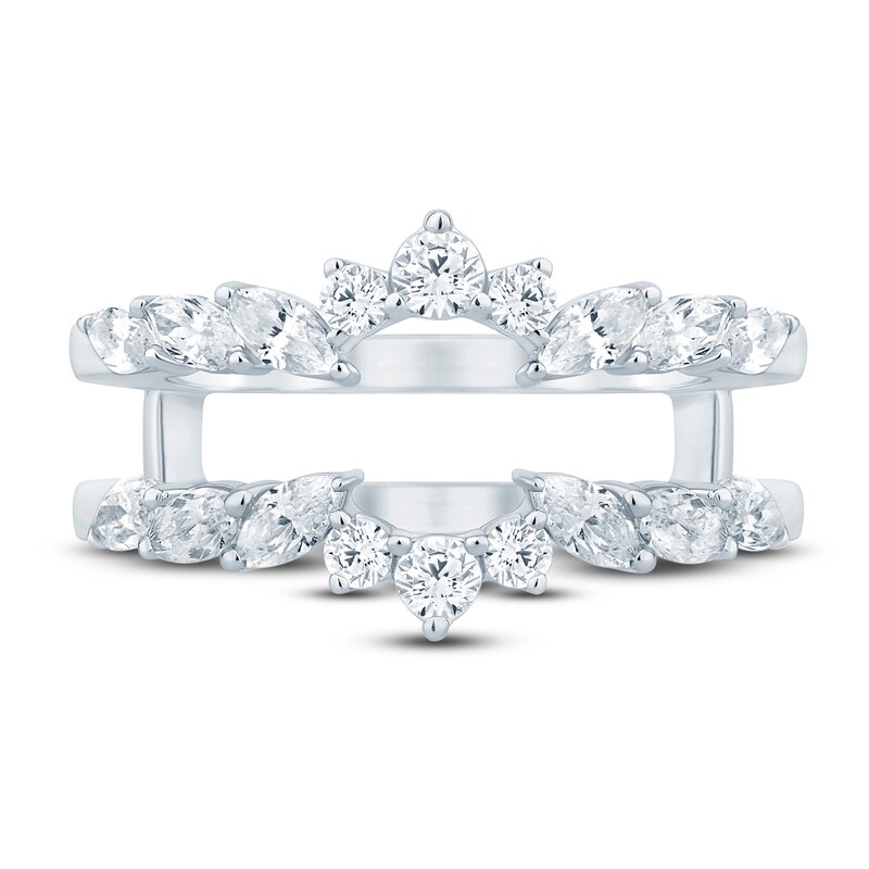 Main Image 3 of Previously Owned Pnina Tornai Lab-Grown Diamond Anniversary Enhancer Band 1 ct tw Marquise/Round 14K White Gold