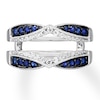 Thumbnail Image 4 of Previously Owned Natural Sapphire Enhancer Ring 1/5 ct tw Diamonds 14K White Gold