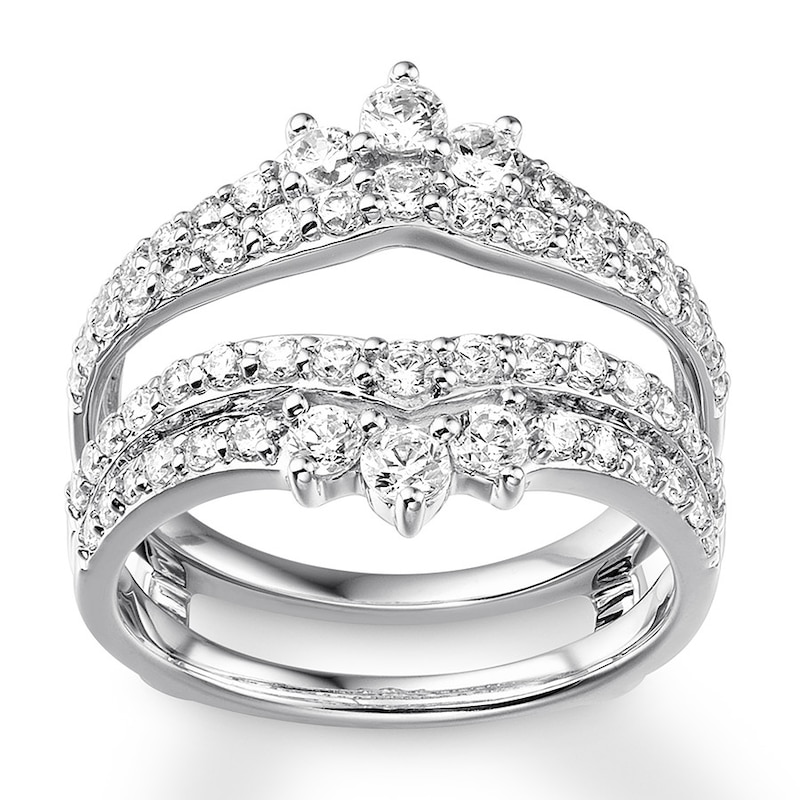 Main Image 1 of Previously Owned Diamond Enhancer Ring 1-1/3 ct tw Round 14K White Gold