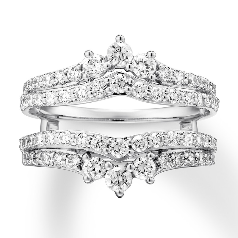 Main Image 4 of Previously Owned Diamond Enhancer Ring 1-1/3 ct tw Round 14K White Gold