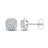 Thumbnail Image 1 of Previously Owned Diamond Stud Earrings 3/4 ct tw Round/Princess 10K White Gold