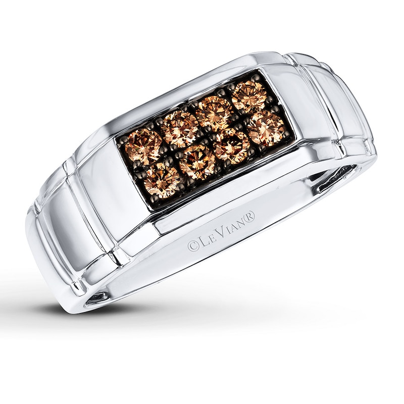 Main Image 1 of Previously Owned Le Vian Chocolate Diamond Men's Band 3/8 ct tw 14K Vanilla Gold