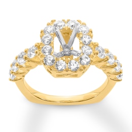 Previously Owned Hearts Desire Ring Setting 1-1/3 ct tw Diamonds 18K Yellow Gold