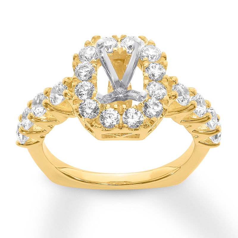 Main Image 1 of Previously Owned Hearts Desire Ring Setting 1-1/3 ct tw Diamonds 18K Yellow Gold