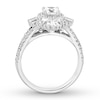 Thumbnail Image 2 of Previously Owned Diamond Engagement Ring 1-1/4 ct tw Round/Baguette 14K Gold
