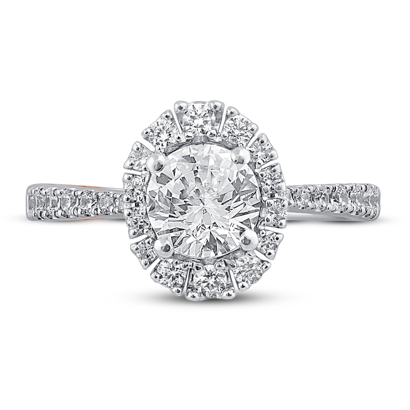 Main Image 3 of Previously Owned Pnina Tornai Ray of Light Diamond Engagement Ring 1-3/8 ct tw Round 14K White Gold