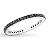 Thumbnail Image 1 of Previously Owned Black Diamond Eternity Ring 3/8 ct tw Round 14K White Gold