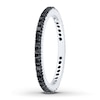 Thumbnail Image 2 of Previously Owned Black Diamond Eternity Ring 3/8 ct tw Round 14K White Gold