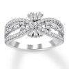 Thumbnail Image 1 of Previously Owned Diamond Anniversary Band 5/8 ct tw Round/Baguette 14K White Gold