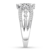 Thumbnail Image 2 of Previously Owned Diamond Anniversary Band 5/8 ct tw Round/Baguette 14K White Gold