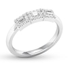 Thumbnail Image 4 of Previously Owned Diamond Anniversary Band 1/3 ct tw Round/Baguette 14K White Gold