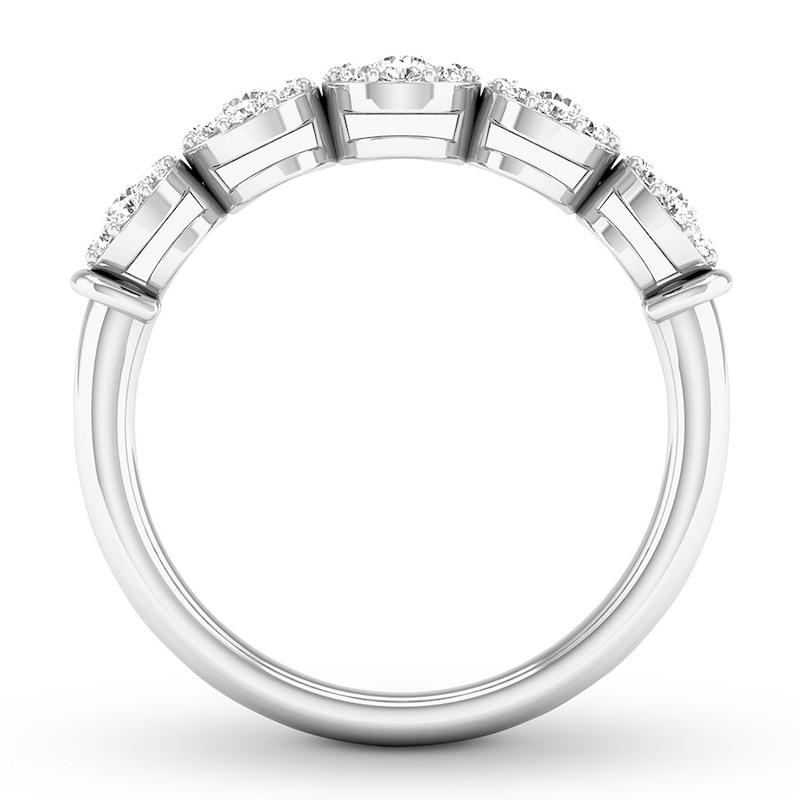 Main Image 2 of Previously Owned Diamond Anniversary Band 5/8 ct tw Round-cut 14K White Gold
