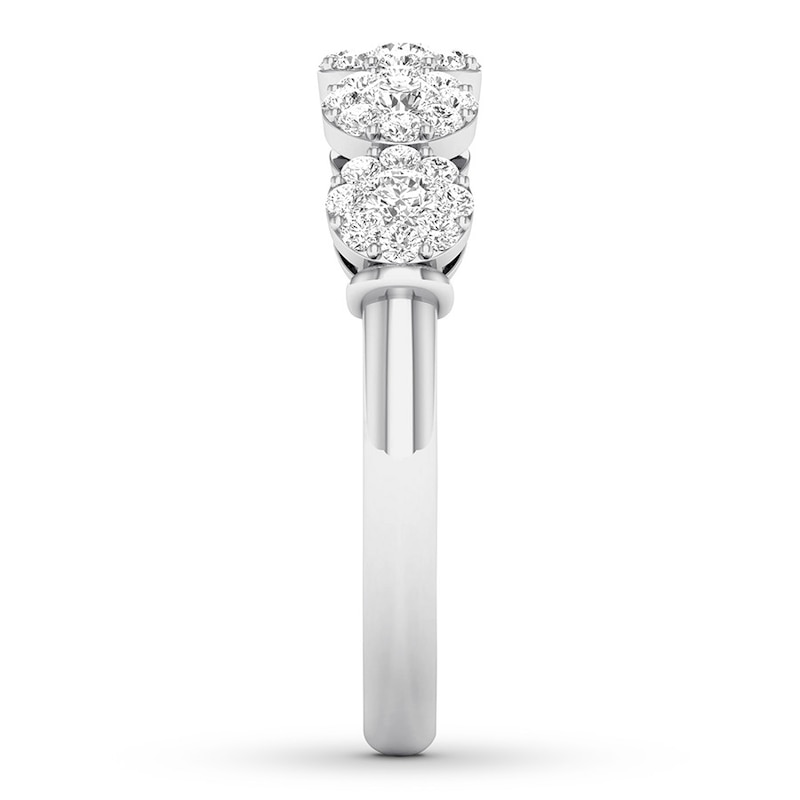 Main Image 3 of Previously Owned Diamond Anniversary Band 5/8 ct tw Round-cut 14K White Gold