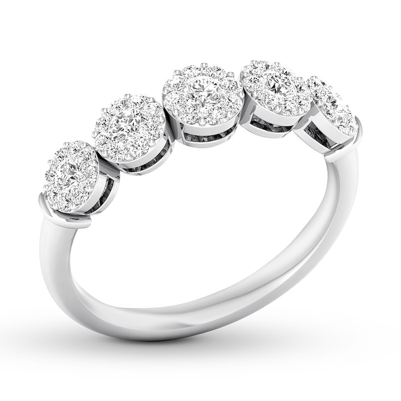 Main Image 4 of Previously Owned Diamond Anniversary Band 5/8 ct tw Round-cut 14K White Gold